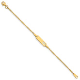 14K Polished Cut-out Butterfly 18x5mm Plate 6 inch Baby/Child ID Bracelet